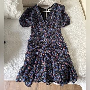 ASTR floral puff-sleeve mini dress